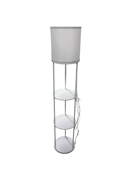 Target white shelf floor lamp.