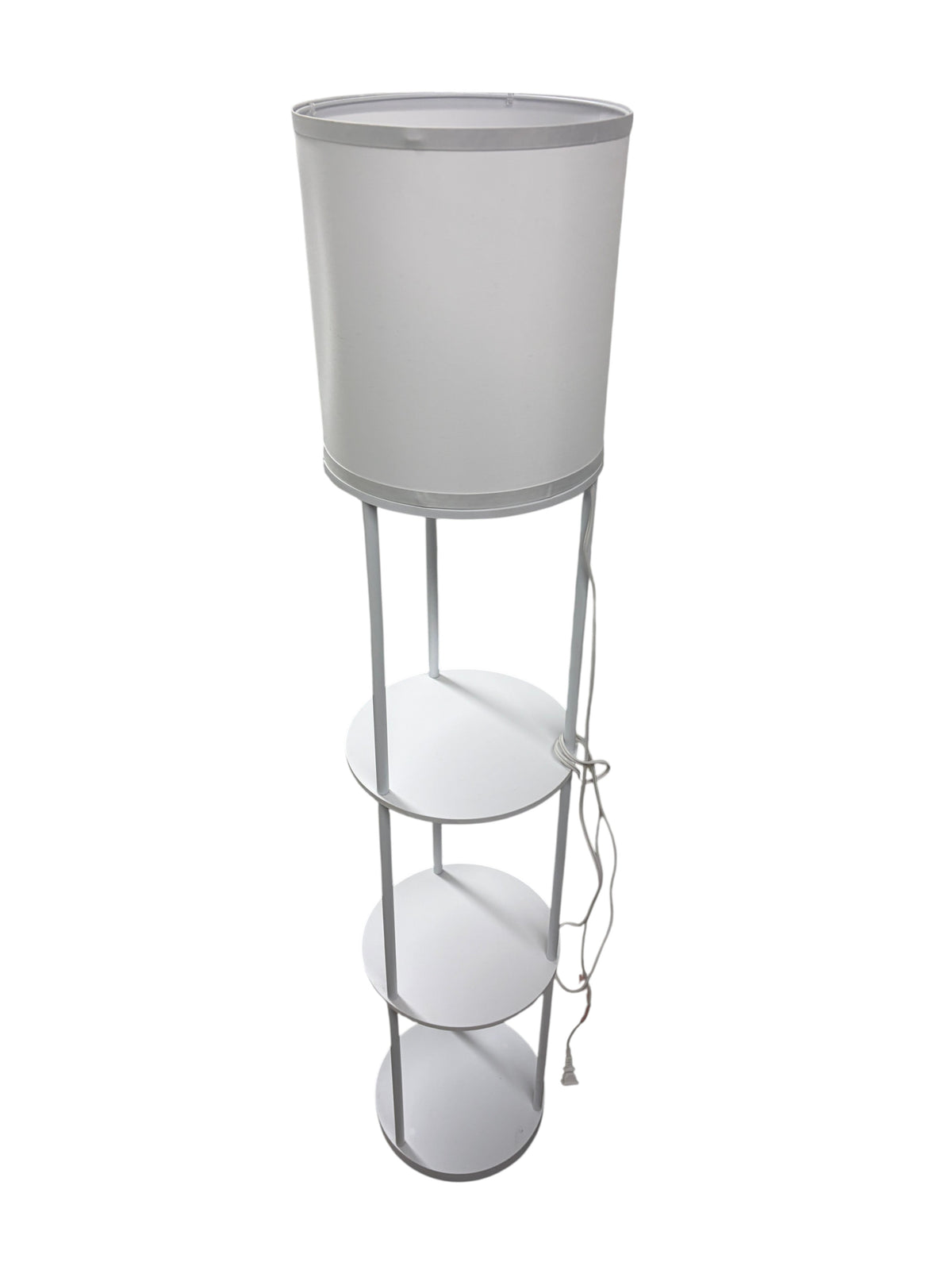 Target white shelf floor lamp.
