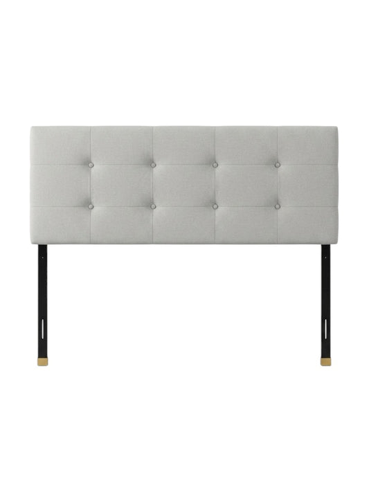 Queen queen headboard with black legs.