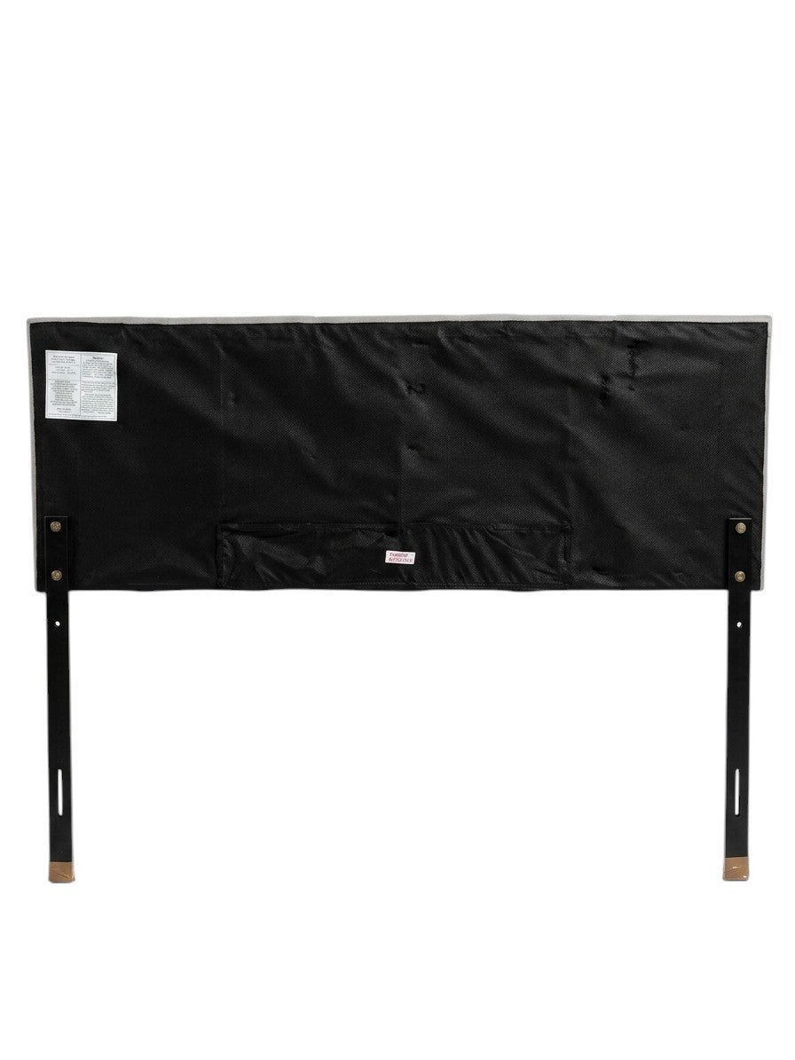 Queen queen headboard with black legs.