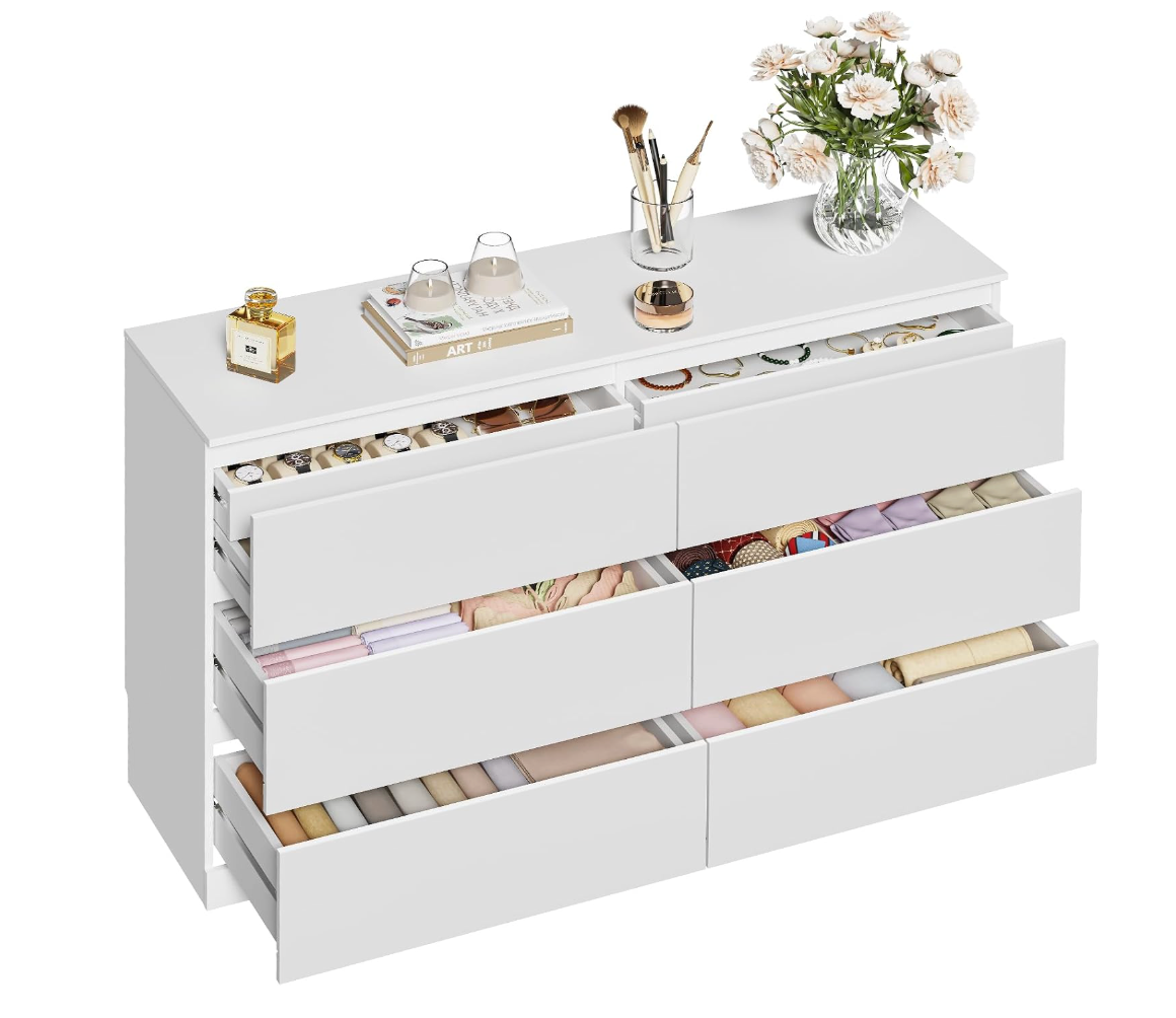 Brand new still in the box 6 drawer white dresser.